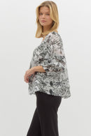 Tropical Square Neck Blouse