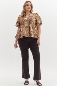 Leopard Babydoll Top