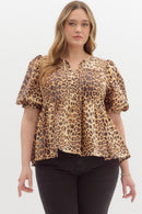 Leopard Babydoll Top