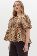 Leopard Babydoll Top