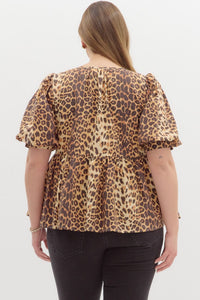 Leopard Babydoll Top