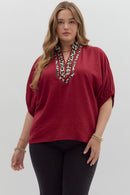 Leopard Detail Dolman Top
