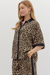 Leopard Button-Down