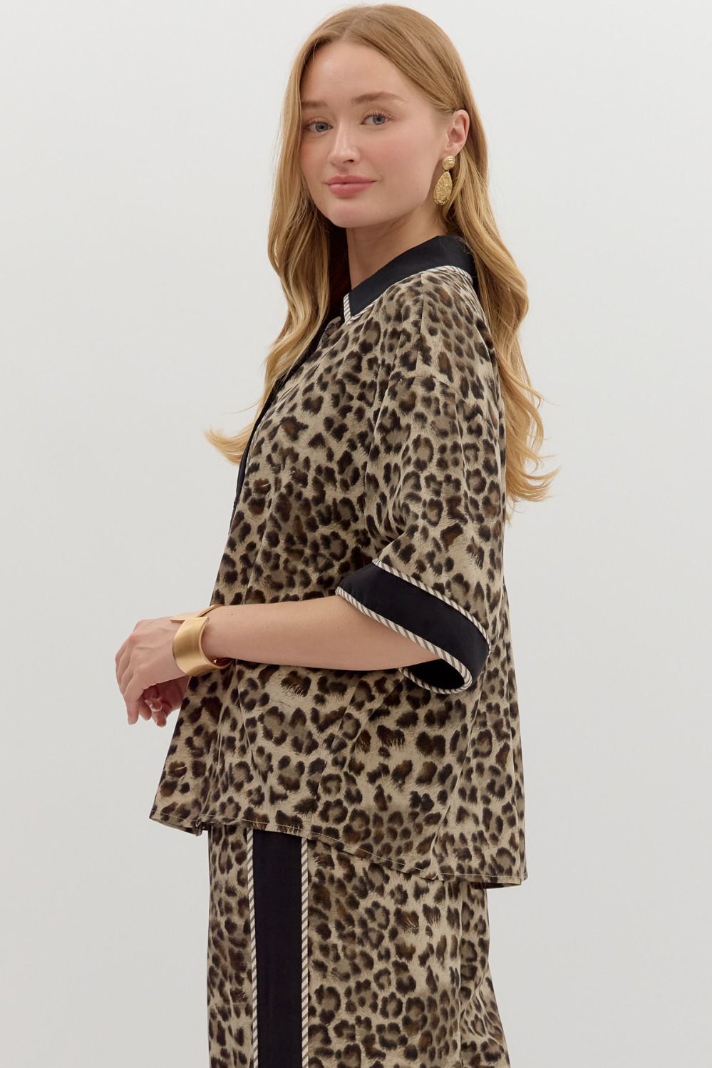 Leopard Button-Down