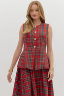 Plaid Vest