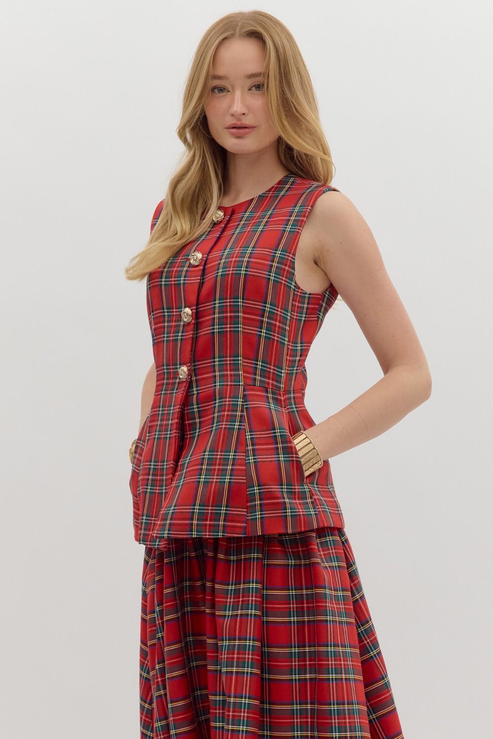 Plaid Vest