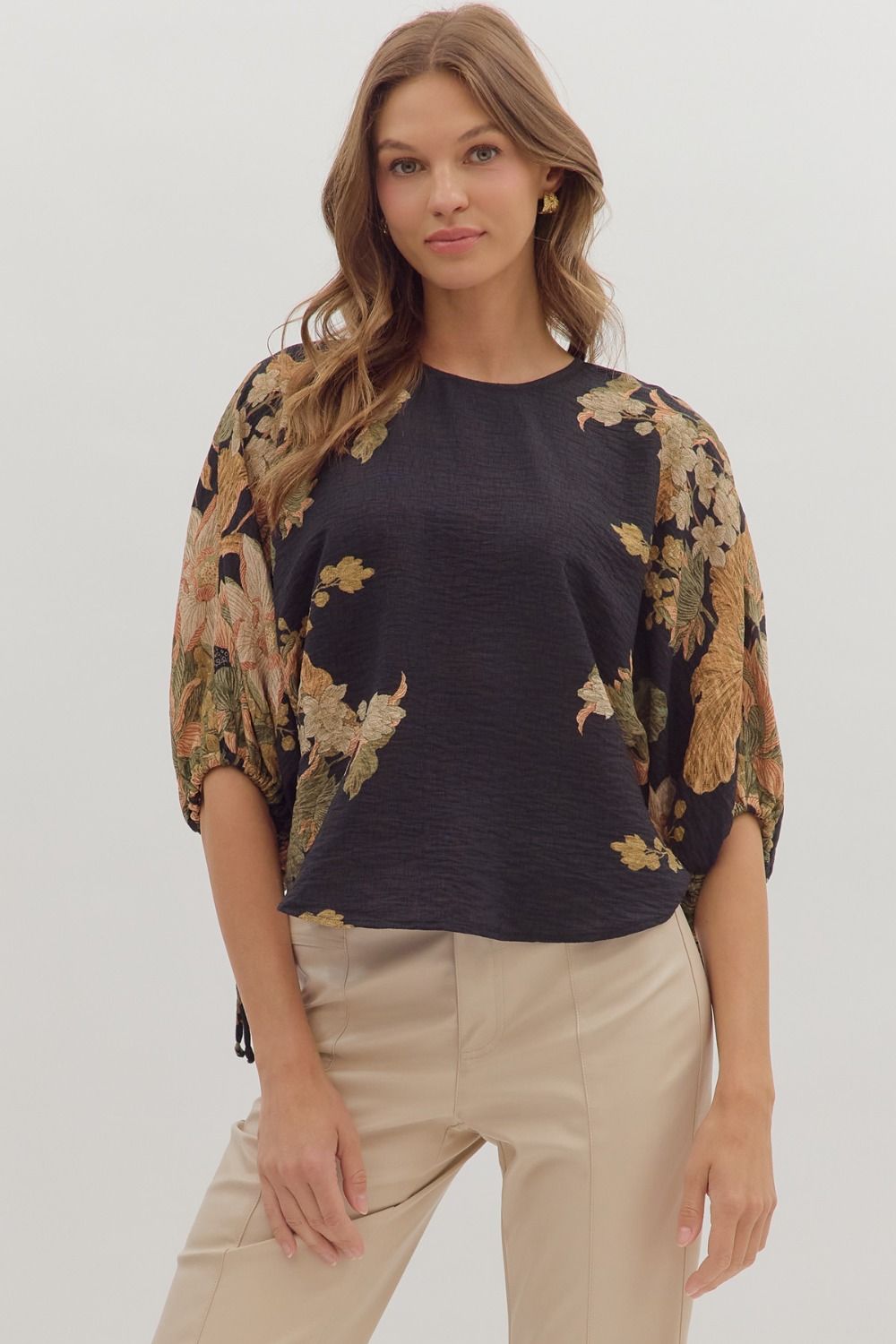 Floral Sleeve Blouse