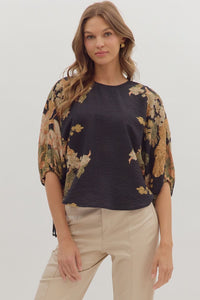 Floral Sleeve Blouse