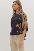 Floral Sleeve Blouse