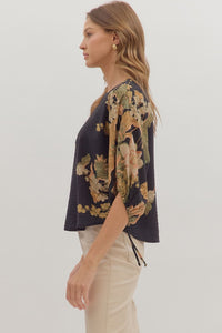 Floral Sleeve Blouse