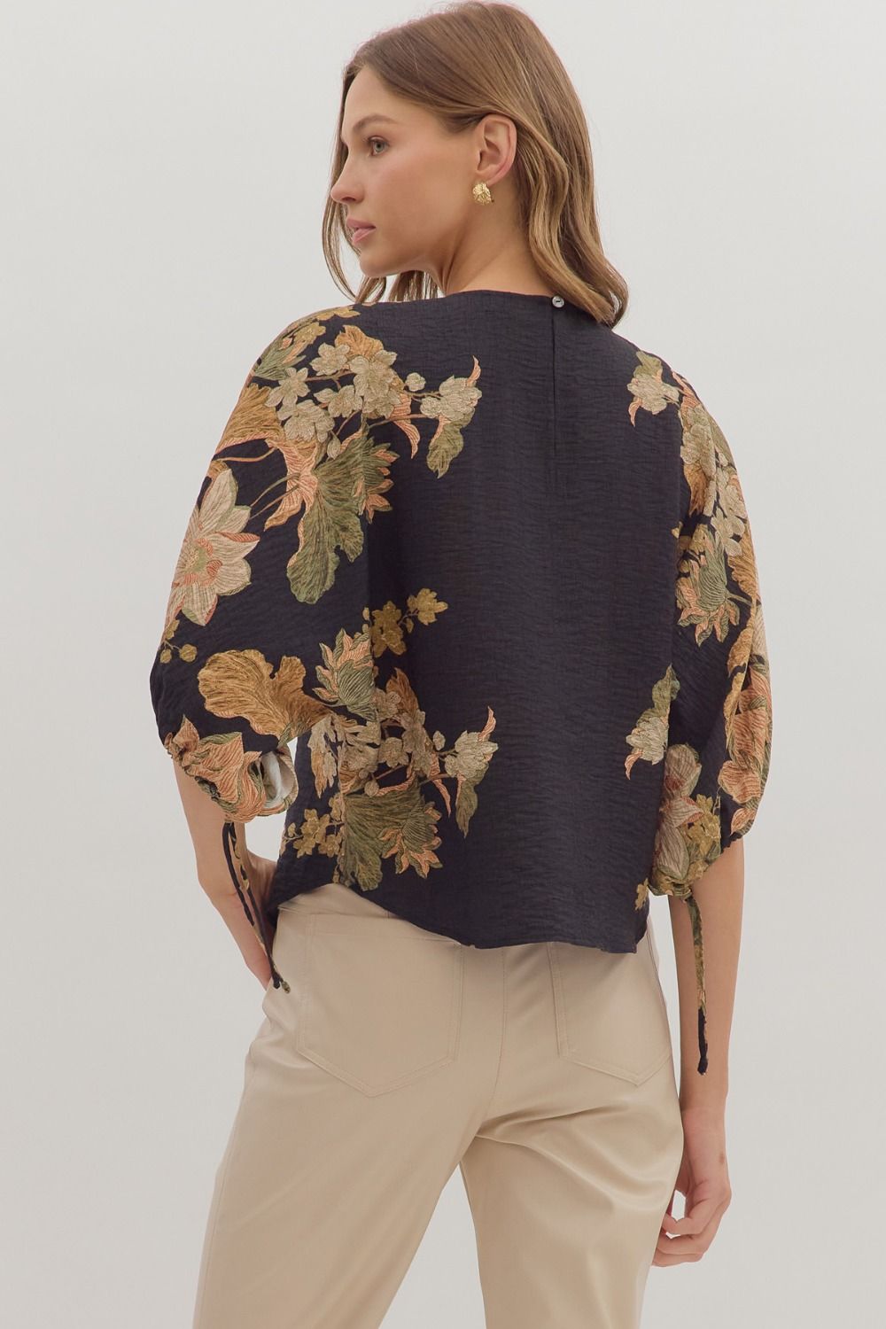 Floral Sleeve Blouse
