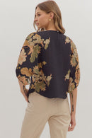 Floral Sleeve Blouse