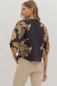 Floral Sleeve Blouse