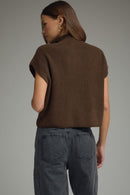 Brown Turtleneck Top