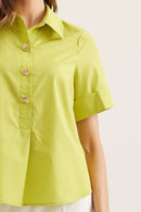 Decorative Button Blouse
