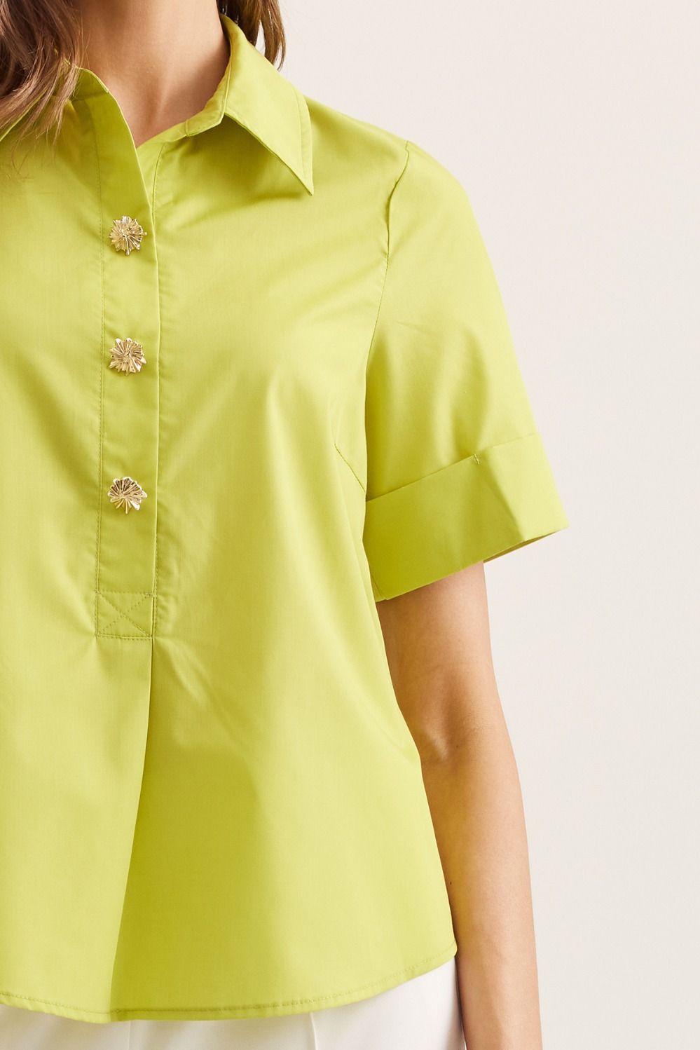 Decorative Button Blouse