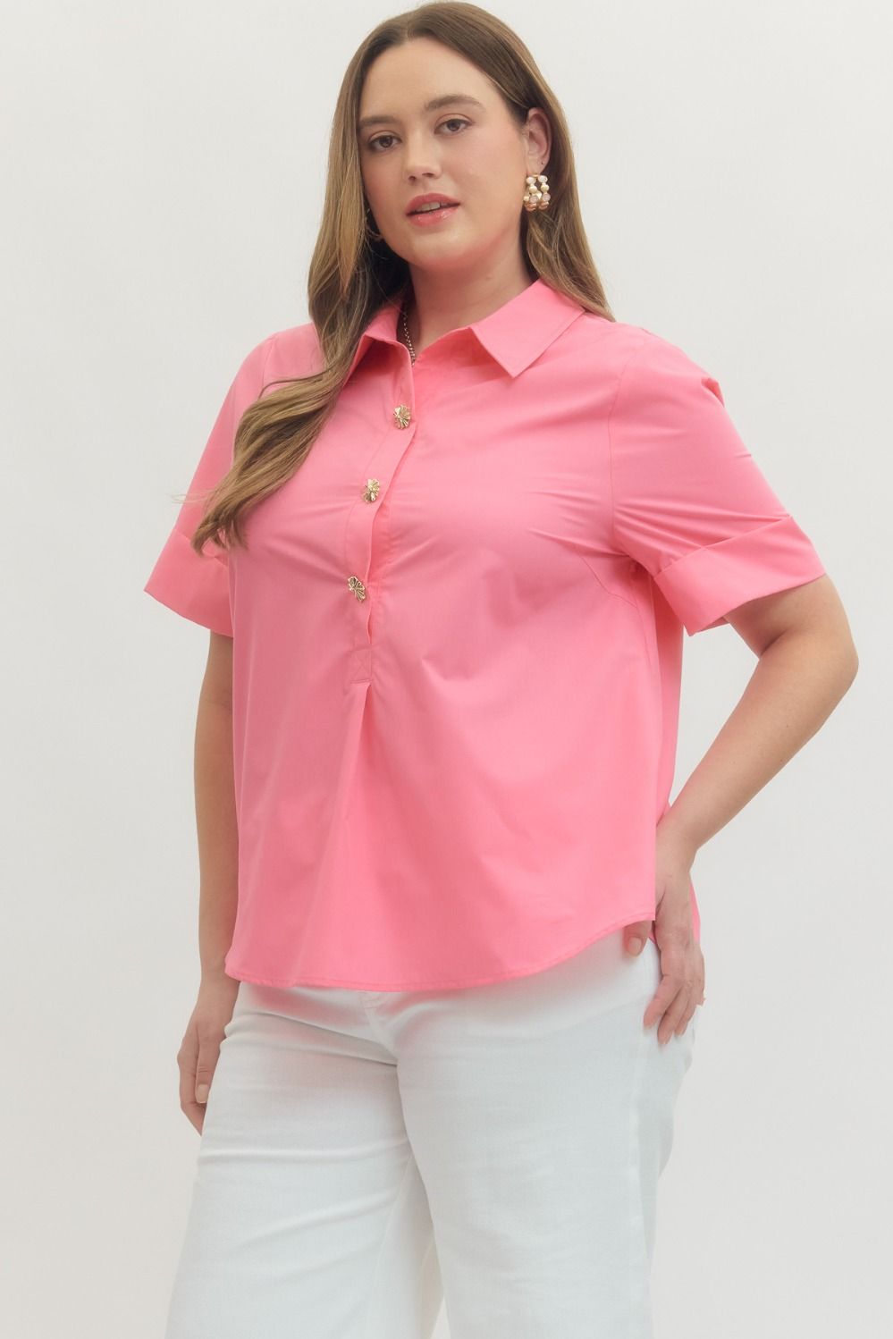 Decorative Button Blouse