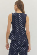 Polka Dot Peplum Tank