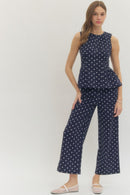 Polka Dot Peplum Tank