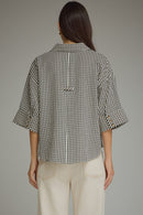 Gingham Collared Top