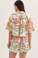 Botanical Collared Top