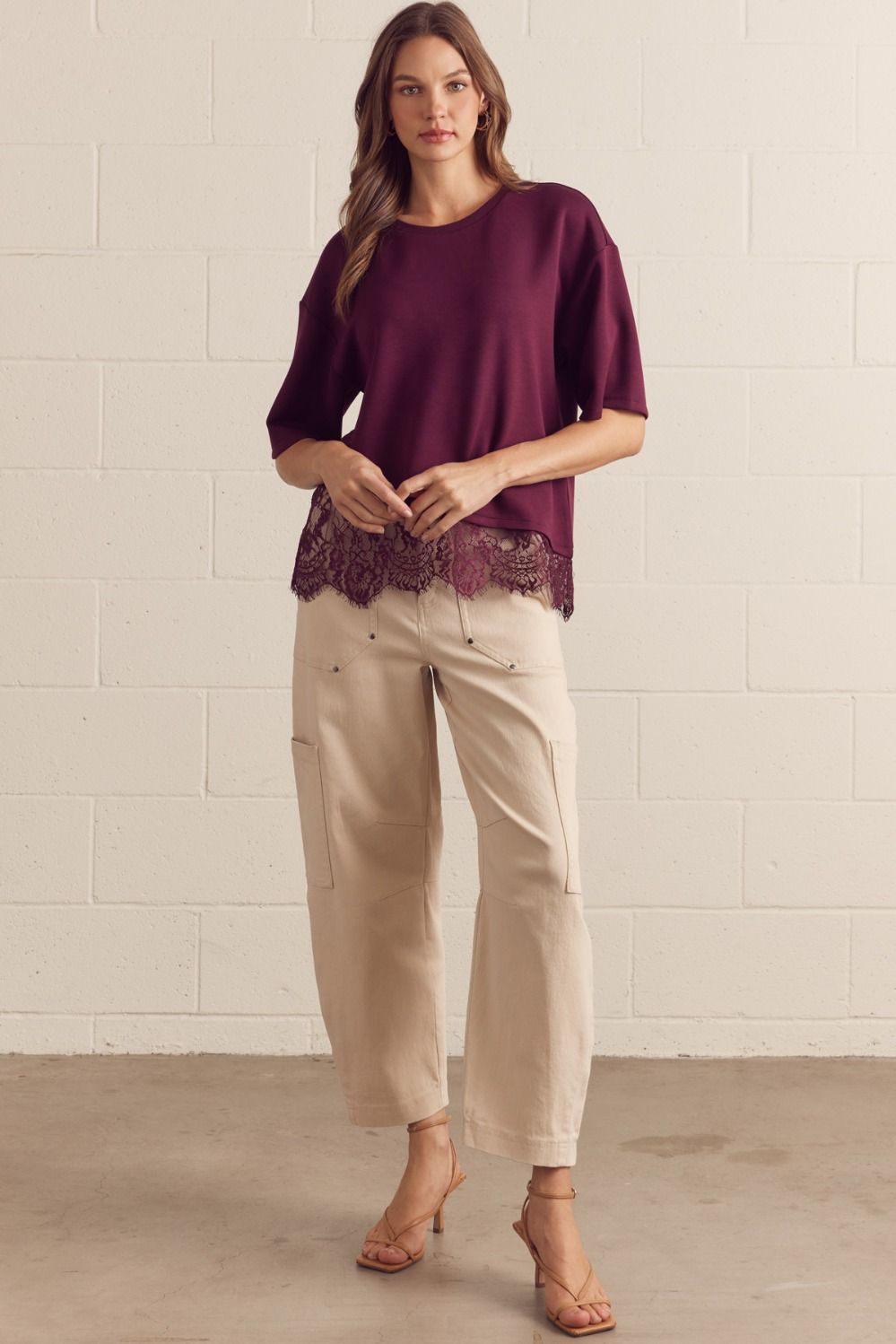 Asymmetrical Lace Tee