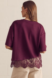 Asymmetrical Lace Tee