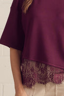 Asymmetrical Lace Tee