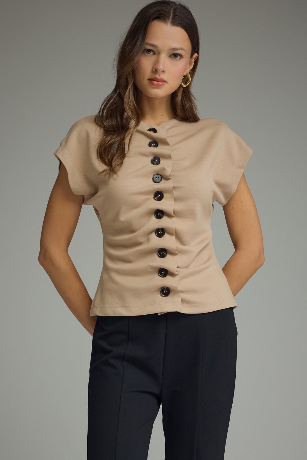 Button Detailed Blouse
