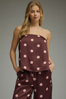 Satin Polka Dot Tube Top