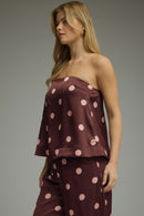 Satin Polka Dot Tube Top