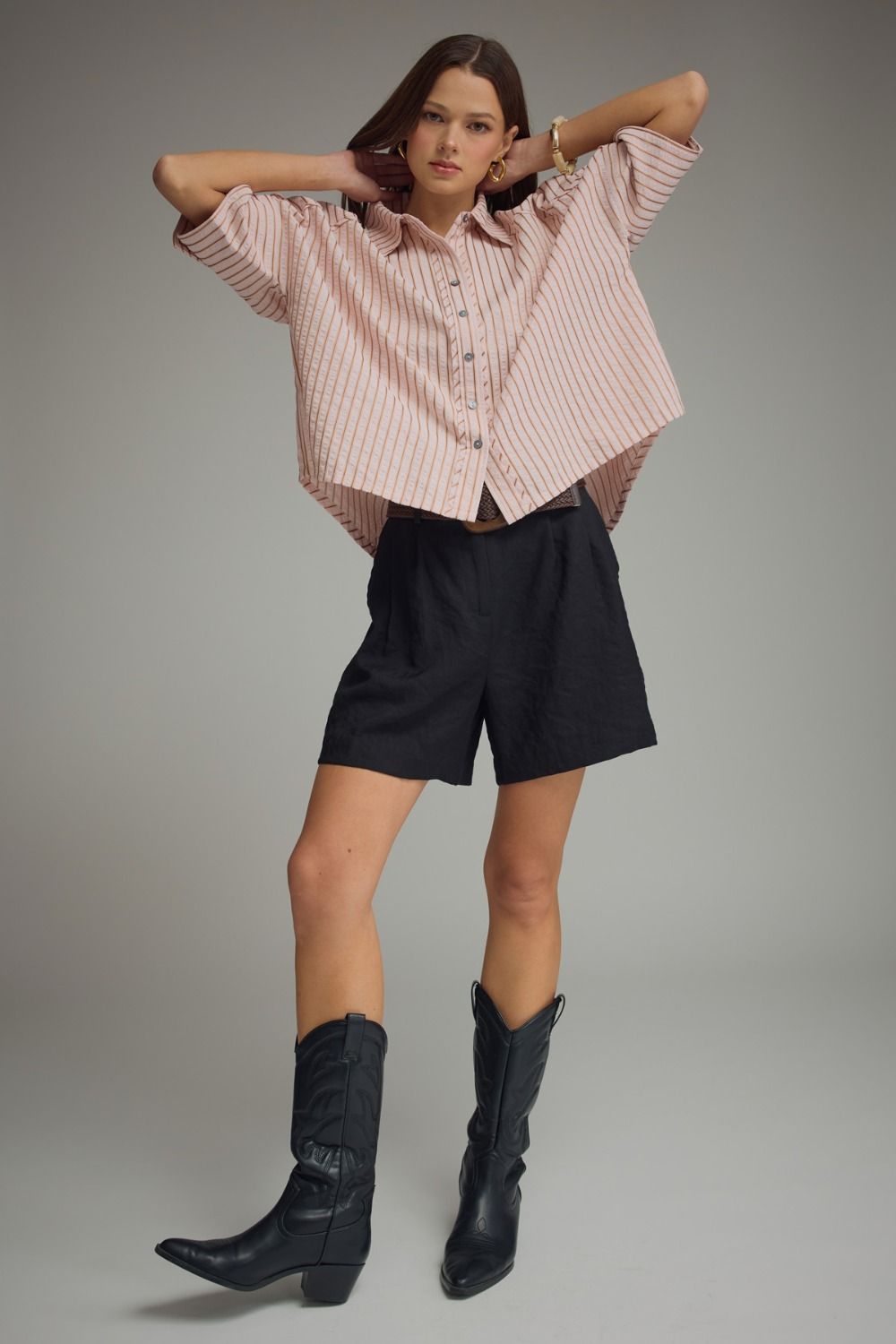 Striped Boxy Button-Down