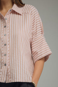 Striped Boxy Button-Down