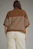 Mock Neck Striped Sweater