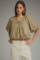 Plaid Bubble Top