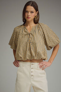 Plaid Bubble Top