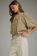 Plaid Bubble Top