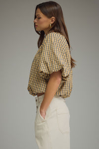 Plaid Bubble Top
