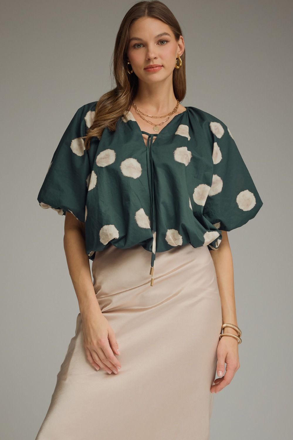 Polka Dot Bubble Top