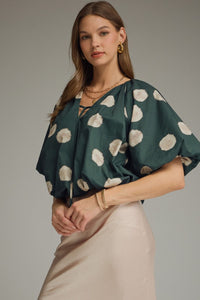Polka Dot Bubble Top