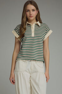 Striped Henley Tee