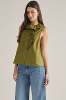 Ruffle Neck Tank