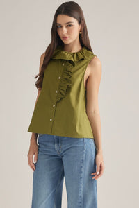 Ruffle Neck Tank
