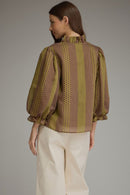 Polka Dot Striped Blouse