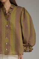 Polka Dot Striped Blouse