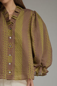 Polka Dot Striped Blouse