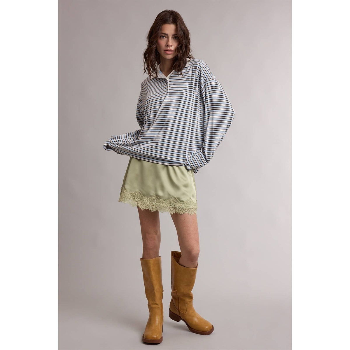 Striped Polo Tee