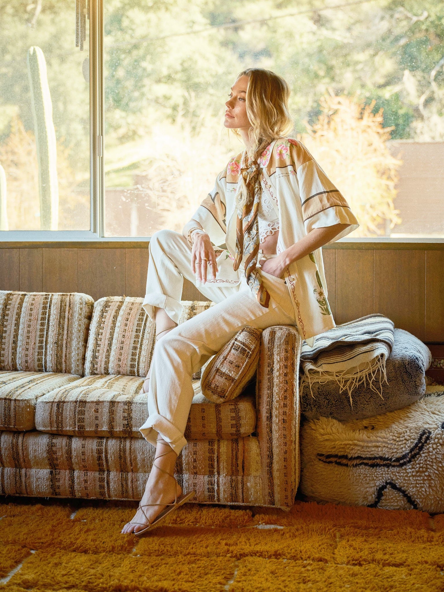 Embroidered Western Yoke Blouse