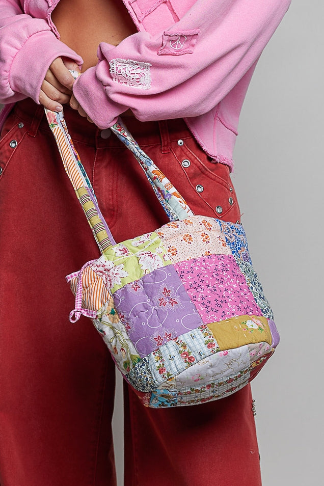 Patchwork Quilted Bucket Purse (All Differ Slightly)