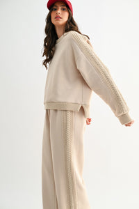 Cable Knit Oversized Lounge Set